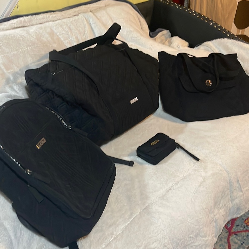 Vera Bradley black bag set